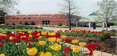 Visitor Center and Tulip Garden