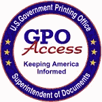 Click here to return to the GPO Access home page.