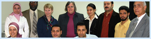 Staff of the newly established National Library of Egypt Digital Scan Center with visiting Library of Congress staff.