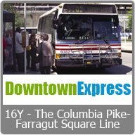 16Y Downtown Express bus ad                       