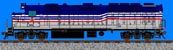 A drawing of a VRE Locomotive