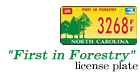 Reserve a First in Forestry license plate
