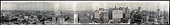 Panoramic view of Newark, New Jersey in black and white.