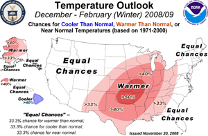 Temperature outlook.