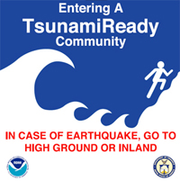 TsunamiReady sign.