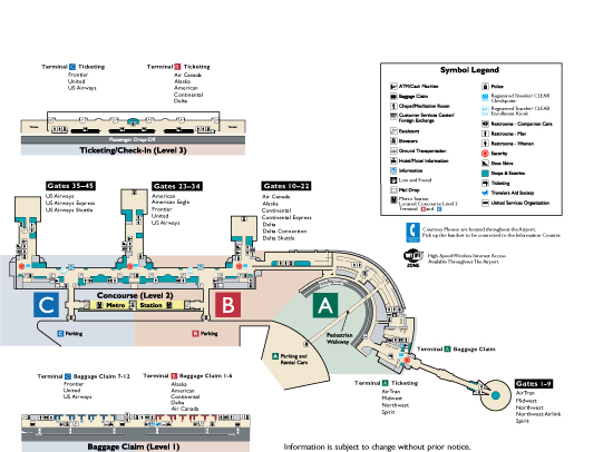 DCA Terminal Map