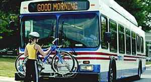 Bike rack on Metrobus