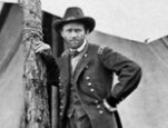 In June 1864, Mathew Brady photographed General Ulysses S. Grant at City Point in Virginia.