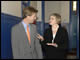 Secretary Spellings talks with Dean Ketchum, principal of Midtown West School.