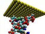 An engineered DNA strand between metal atom contacts could function as a molecular electronics device.