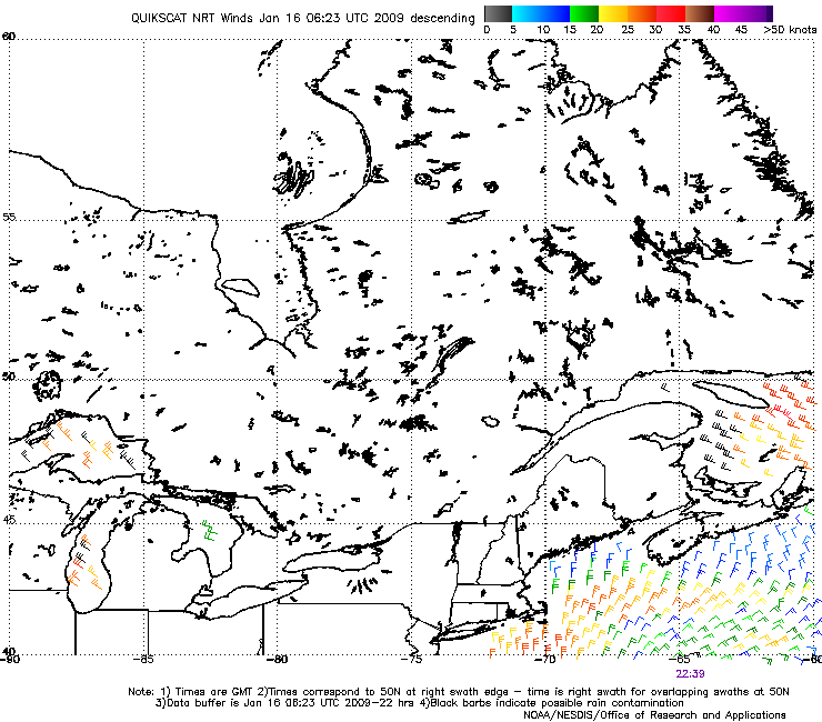 QuikSCAT Map for Station OSGN6