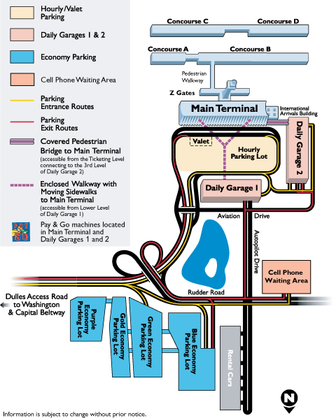 Dulles Airport Parking Map