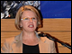 Secretary Spellings speaks at the AmCham Business luncheon at the Hotel Unique in Sao Paulo, Brazil.