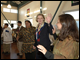 Secretary Spellings participates with members of the King Island Dancers at Nome Beltz Junior/Senior High School in Nome, Alaska.