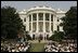 President George W. Bush addresses guests on the South Lawn of the White House, Friday, Sept. 9, 2005, during the 9/11 Heroes Medal of Valor Award Ceremony and to honor the courage and commitment of emergency services personnel who died on Sept. 11, 2001.