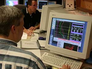 SPC's Jeff Peters at work during the 2000 experiment