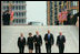 President George W. Bush and Laura Bush walk with New York City Mayor Michael Bloomberg, far left, New York Governor George Pataki, second from right, and former New York City Mayor Rudolph Giuliani down the entrance ramp to Ground Zero at the World Trade Center site in New York City Sunday, Sept. 10, 2006.