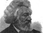 Newspaper clipping, about Frederick Douglass, '...the peerless and Inimitable Orator, who speaks at People's church next Thursday Evening.'