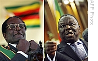 Combo picture shows Zimbabwean Movement for Democratic change (MDC) president Morgan Tsvangirai (R) (File)