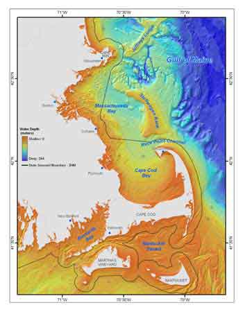high-resolution mapping of the sea floor offshore Massachusetts