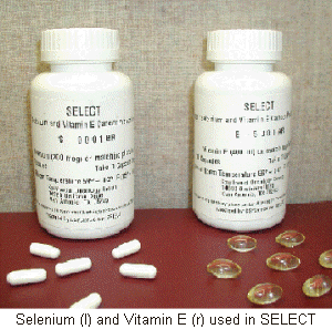 Selenium (l) and Vitamin E (r) used in SELECT