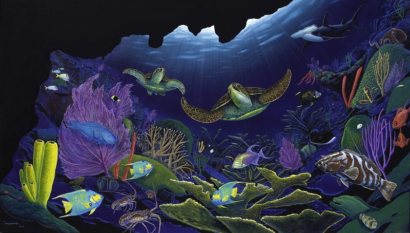 The artist Wyland created a painting in honor of International Year of the Reef 2008. 