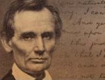 Composite image of Abraham Lincoln and a letter he wrote to Albert G. Hodges, editor of the Frankfort, KY, 'Commonwealth,' April 4, 1864.