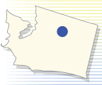Map of Chelan, Douglas, and Okanogan Counties, Washington