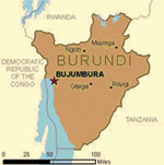 map of Burundi