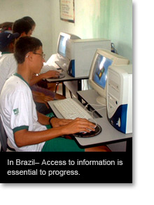 ICT image - In Brazil, access to information is essential to progress.