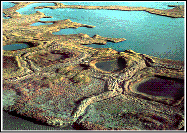 aerial view of polygonized tundra - USFWS