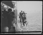 Admiral Schley Leaving U.S.S. Brooklyn on Captain Cook's Departure for Puerto Rico,
1898