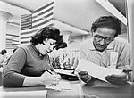 Hilda Hernandez registers to vote, New York, 1960. 