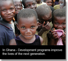 Media Information image - In Ghana - Development programs improve the lives of the next generation.