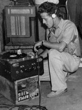 Ethnographer Charles L. Todd with disc recording equipment, 1941