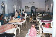 A patient ward at Mandla District Hospital, India. Inadequate health infrastructures and resources are often a barrier to malaria control.