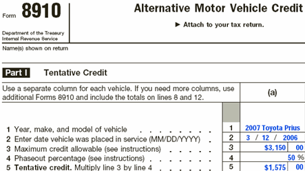 Form 8910