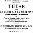 Scan of Gaucher's Thesis Title Page 