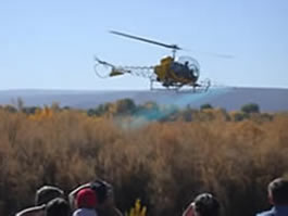 Aerial herbicide application demonstration