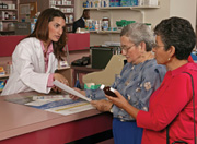 Photo of elderly women at a pharmacy
