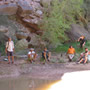 Volunteers take a break in the Shade at Bull Draw, CO