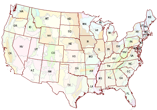 United States Clickable Map