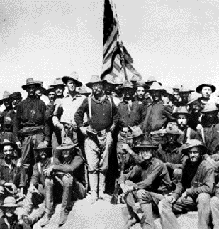 Theodore Roosevelt and Rough Riders at San Juan Hill
