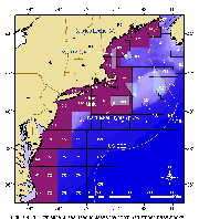 Figure 40.1 Statistical areas used to define the combined Striped bass stock.