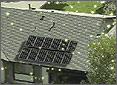 Photo of solar panels on the roof of a house.