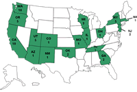 Persons infected with the outbreak strain of Salmonella Litchfield, United States, by state, January 1 to April 2, 2008.