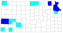 Kansas range map for Flathead Chub