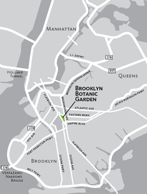 Map of Brooklyn, location of BBG.