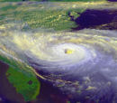 Satellite image of Hurricane Hugo