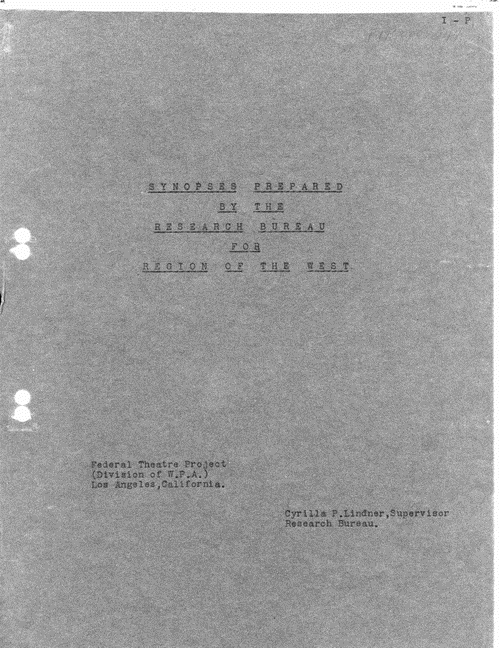 Image 1 of 188, Synopsis of Plays - I-P - Region of the West - L.A